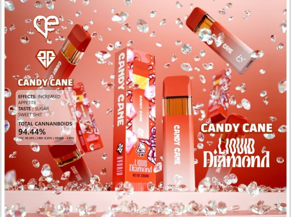 CANDY CANE LIQUID DIAMOND, by favorites, favorite disposable, favorites dispo, favorites disposable, byfavorites, favorite bars disposable